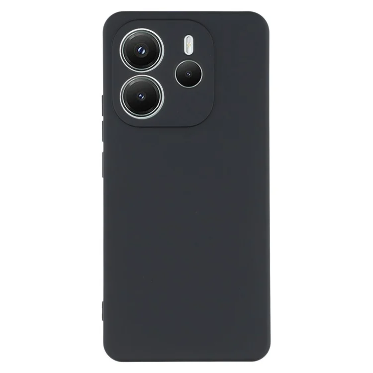 Чехол для Xiaomi Redmi Note 14 4G (163.25 мм) TPU мягкий противоцарапный с волоконной подкладкой - Черный
