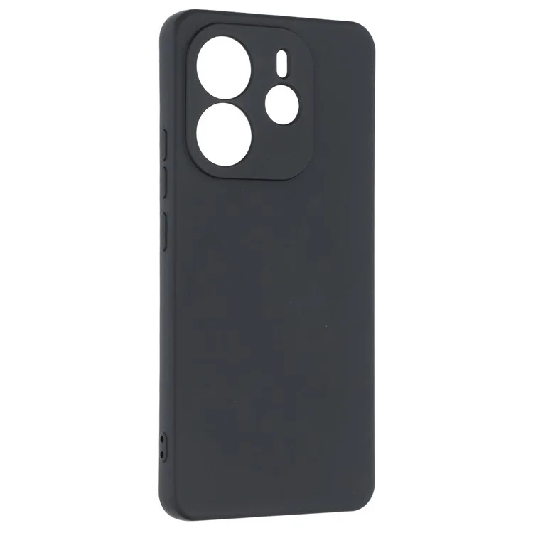 Чехол для Xiaomi Redmi Note 14 4G (163.25 мм) TPU мягкий противоцарапный с волоконной подкладкой - Черный