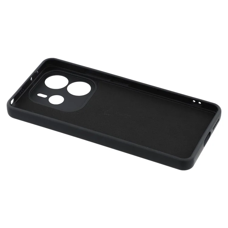 Чехол для Xiaomi Redmi Note 14 4G (163.25 мм) TPU мягкий противоцарапный с волоконной подкладкой - Черный