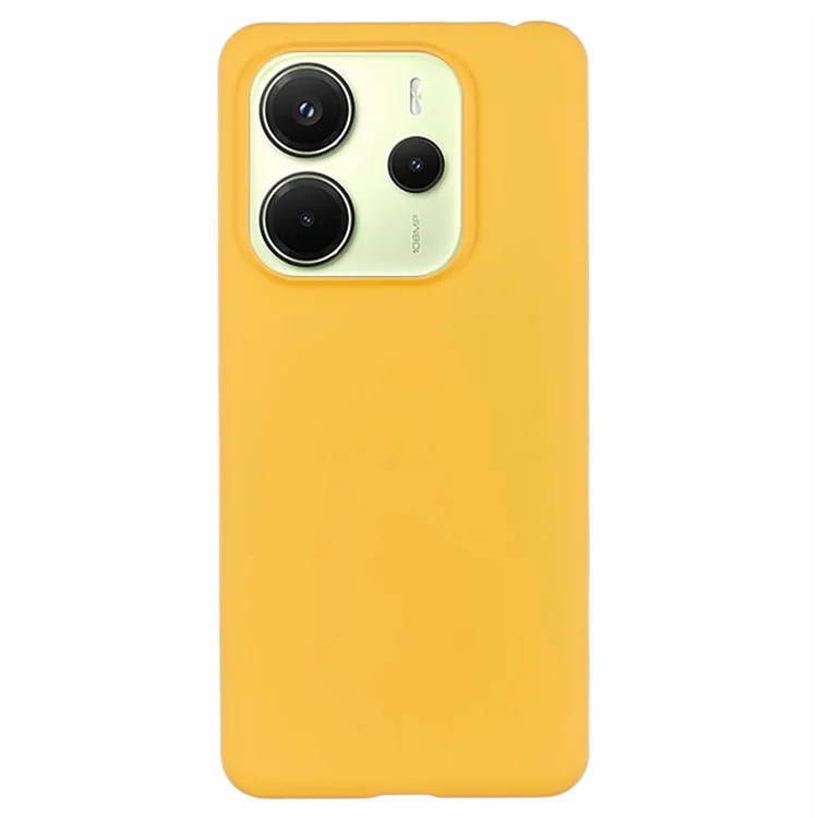 For Xiaomi Redmi Note 14 4G (163.25x76.55x8.16mm) Case Hard PC Drop Proof Frosted Minimalist Phone Cover - Yellow
