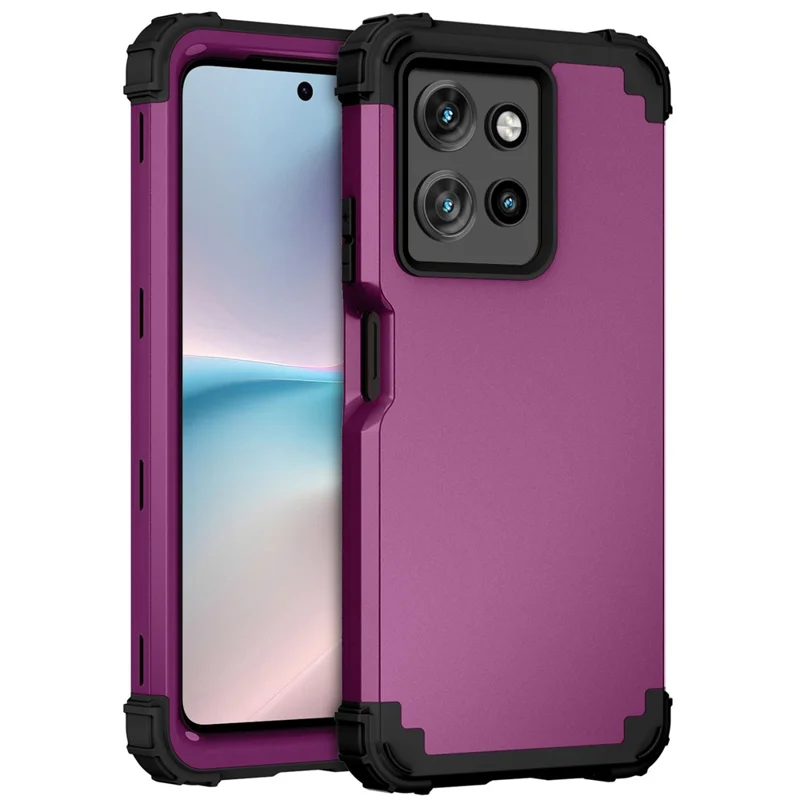 L-Style For Motorola Moto G 5G (2025) Case Shockproof PC + TPU Phone Back Cover - Purple