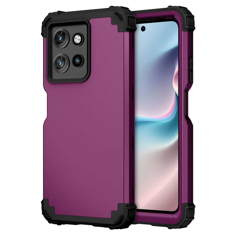 L-Style For Motorola Moto G 5G (2025) Case Shockproof PC + TPU Phone Back Cover - Purple