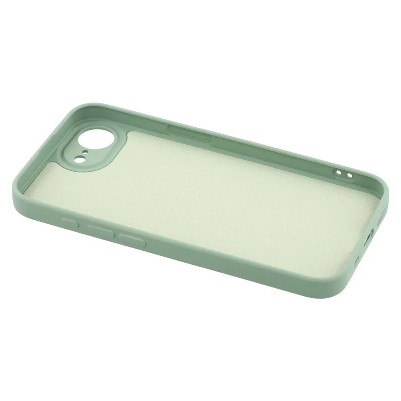 For iPhone 16e Silicone Case with Strap Ring Kickstand Phone Cover - Green