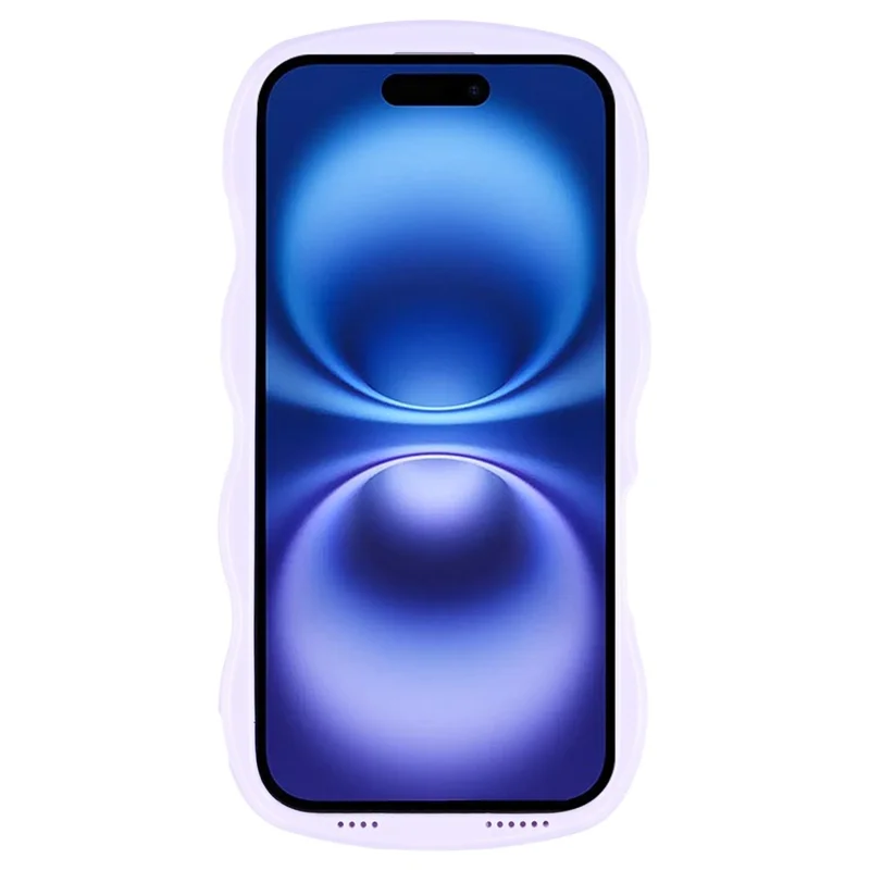 WT Series for iPhone 16 Case Wavy Edge Shockproof TPU + PC Phone Cover - Purple
