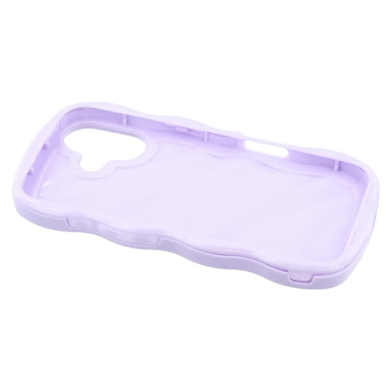 WT Series for iPhone 16 Plus Case Wavy Edge Shockproof TPU + PC Phone Cover - Purple