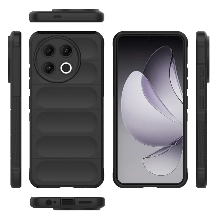 For TECNO Spark 30 Pro 4G Case Anti-Drop Soft TPU Rugged Phone Back Cover - Black