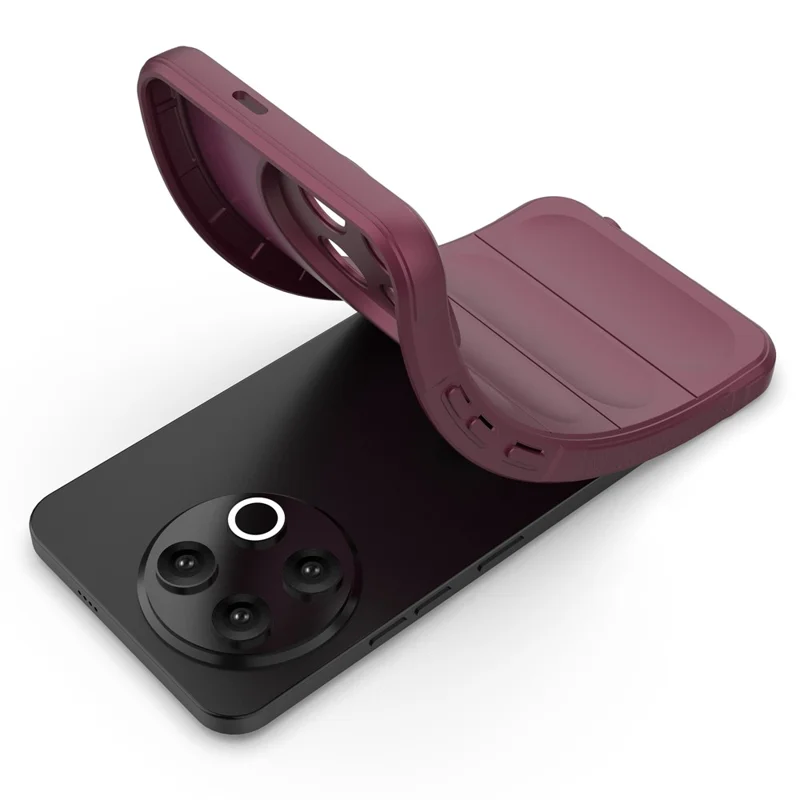 For TECNO Spark 30 Pro 4G Case Anti-Drop Soft TPU Rugged Phone Back Cover - Wine Red