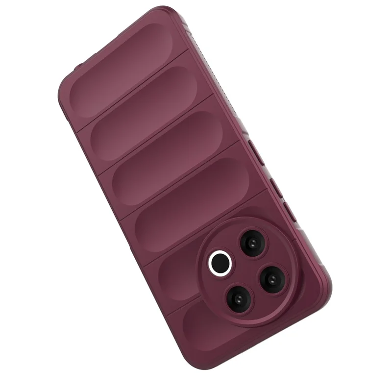 For TECNO Spark 30 Pro 4G Case Anti-Drop Soft TPU Rugged Phone Back Cover - Wine Red