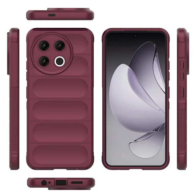 For TECNO Spark 30 Pro 4G Case Anti-Drop Soft TPU Rugged Phone Back Cover - Wine Red