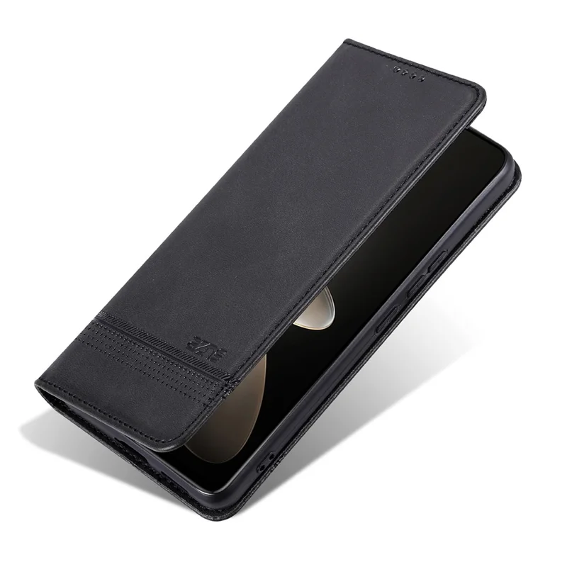 AZNS For Xiaomi 15 Ultra Case Cowhide Texture PU Leather Wallet Phone Cover - Black
