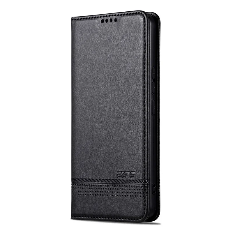 AZNS For Xiaomi 15 Ultra Case Cowhide Texture PU Leather Wallet Phone Cover - Black