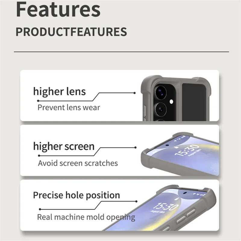 For Samsung Galaxy A16 4G / 5G Case Compatible with MagSafe CD Vein Kickstand TPU + PC Phone Cover - Grey