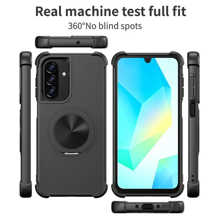 Capa para Samsung Galaxy A26 5G Compatível com MagSafe, Design de Veias com Suporte, TPU + PC - Preto
