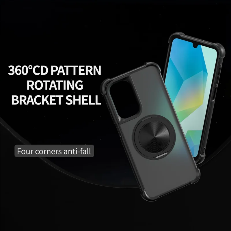 For Samsung Galaxy A26 5G Magnetic Case CD Vein Kickstand TPU + PC Phone Cover - Dark Blue