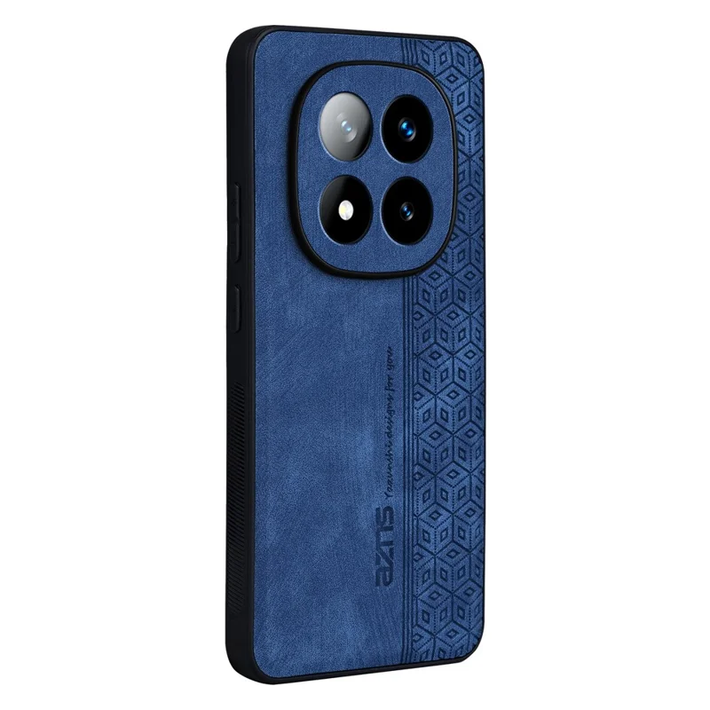 AZNS For Xiaomi Redmi Note 14 Pro 4G Case Protective PU Leather Covered TPU Phone Shell - Blue