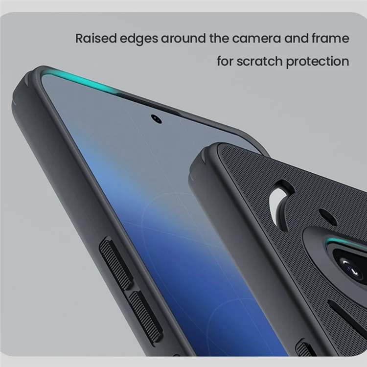 NILLKIN Frosted Shield Pro For Nothing Phone (3a) Case Matte PC + TPU Phone Cover - Black