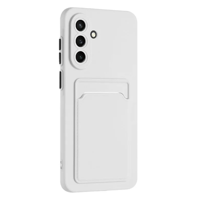 For Samsung Galaxy A36 5G Case Card Slot Matte Fingerprint-Free Back Cover - White