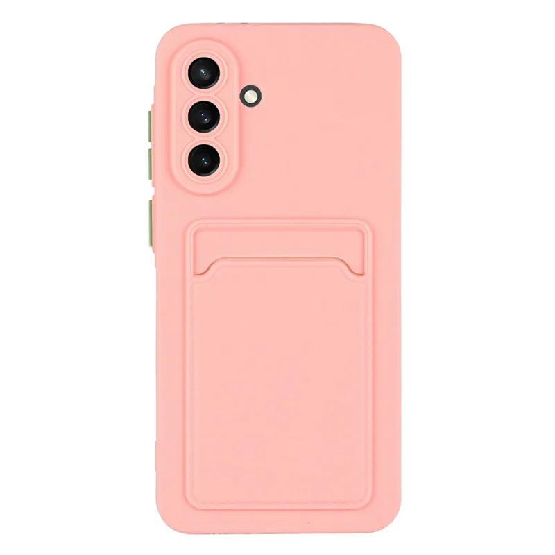 For Samsung Galaxy A56 5G Case Card Slot Matte Fingerprint-Free Back Cover - Pink