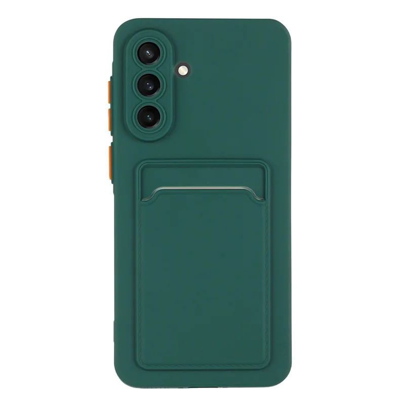For Samsung Galaxy A56 5G Case Card Slot Matte Fingerprint-Free Back Cover - Green
