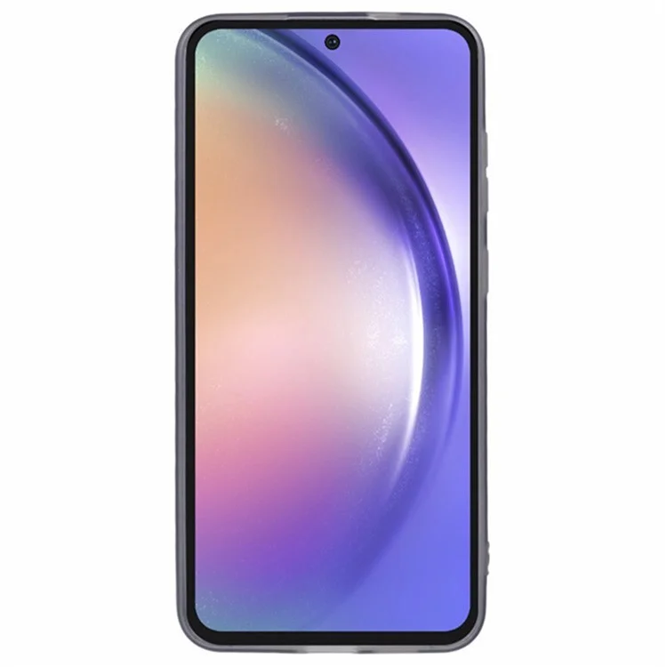 WANLONFENG DKSM2 Series For Samsung Galaxy A05s 4G Case TPU Clear Phone Cover with 2Pcs Screen Film  /  Electroplated Lens Frame - Transparent Black