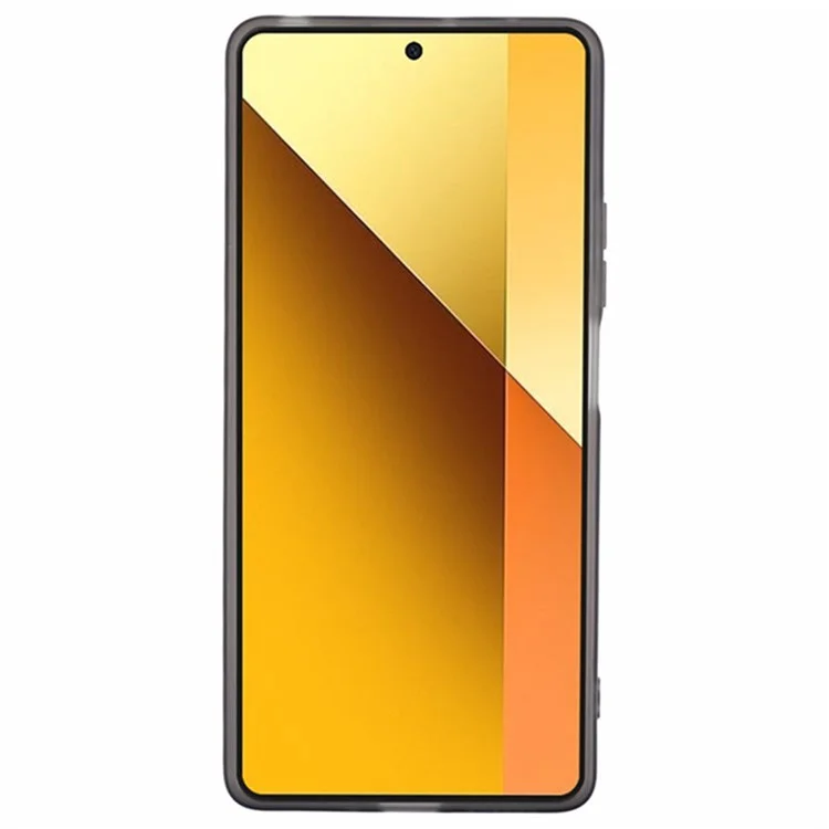 WANLONFENG DKSM2 Series Clear Case for Xiaomi Redmi Note 13 5G TPU Phone Cover with 2Pcs Screen Film  /  Electroplated Lens Frame - Transparent Black