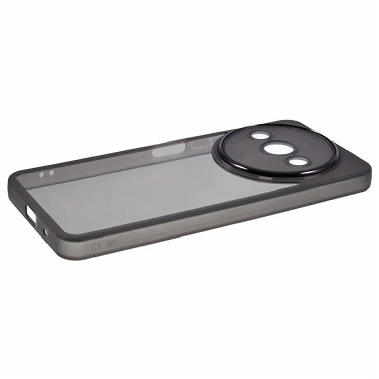 WANLONFENG DKSM2 Série Capa Transparente para Xiaomi Redmi A3 4G / Poco C61 4G Capa de Celular TPU com 2 Películas de Proteção de Tela - Preto Transparente