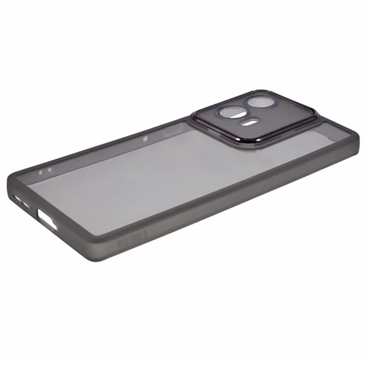 WANLONFENG DKSM2 Série Étui Transparent pour Motorola Edge 50 Fusion 5G Coque de Téléphone TPU avec 2 Films de Protection d'Écran - Noir Transparent