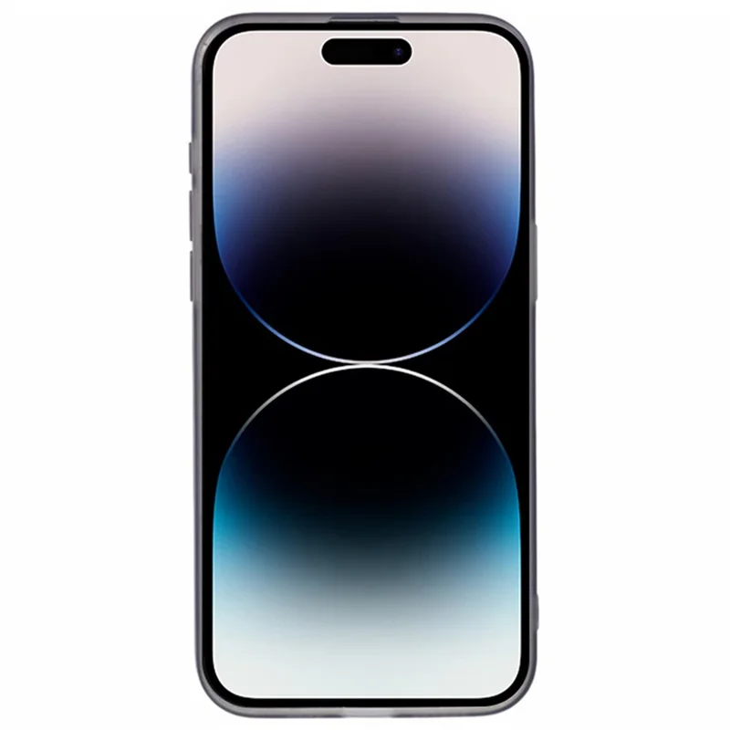 WANLONFENG DKSM2 Série Coque en TPU Transparente pour iPhone 14 Pro Max avec 2 Films de Protection d'Écran / Cadre d'Objectif Électrolytique - Noir Transparent