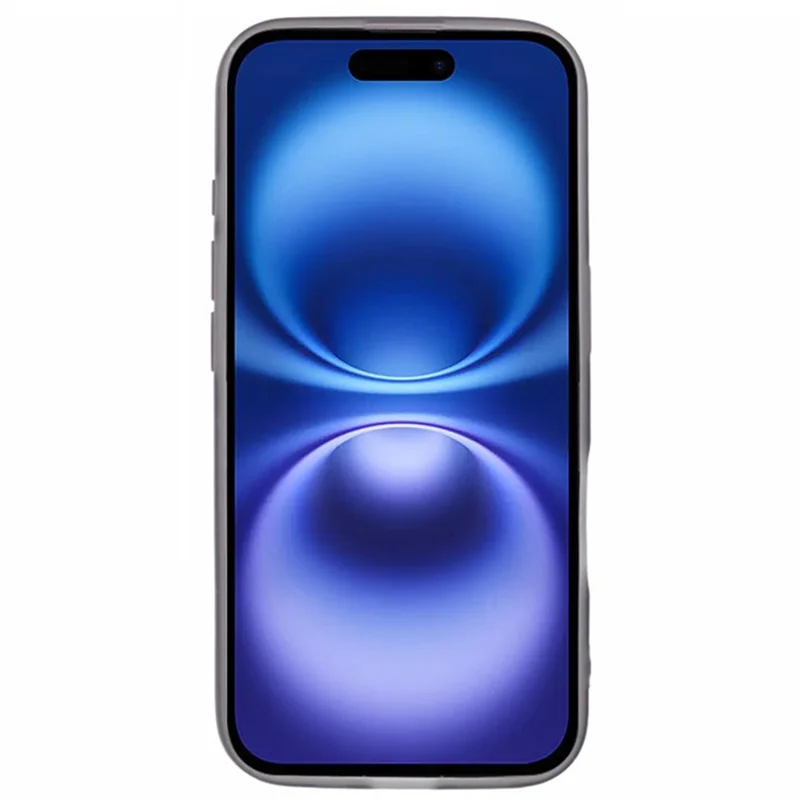 WANLONFENG DKSM2 Series For iPhone 16 Plus Case TPU Clear Phone Cover with 2Pcs Screen Film / Electroplated Lens Frame - Transparent Black