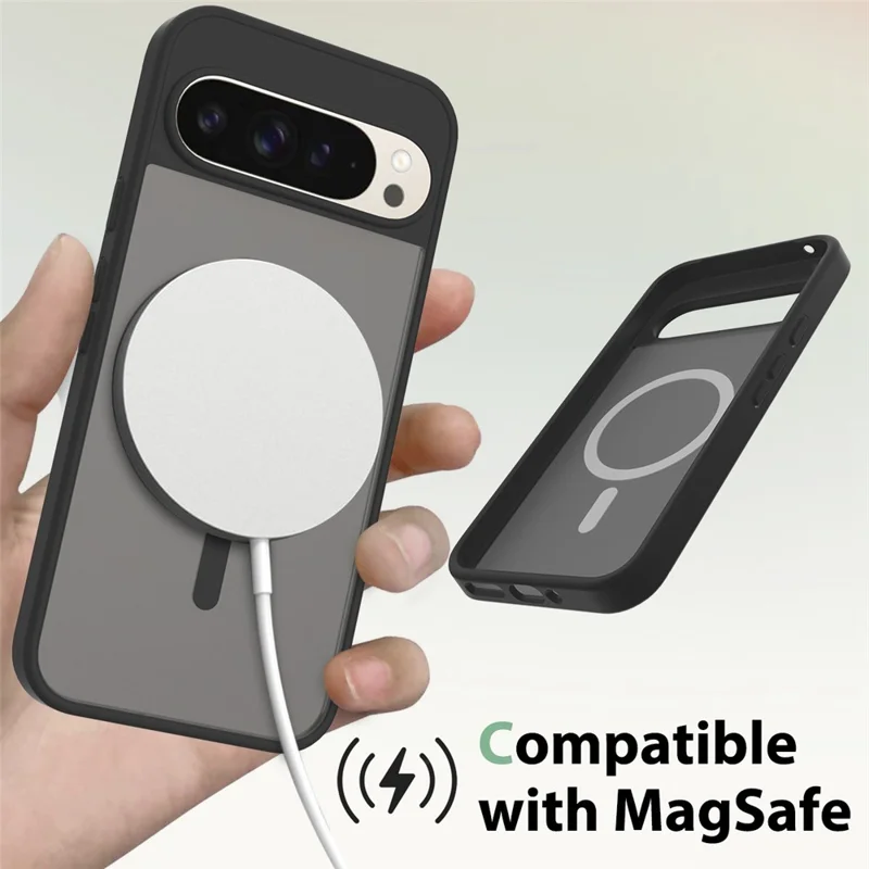 For Google Pixel 9 Pro XL Magnetic Case TPU Frame Acrylic Back Phone Cover Skin Touch - Blue