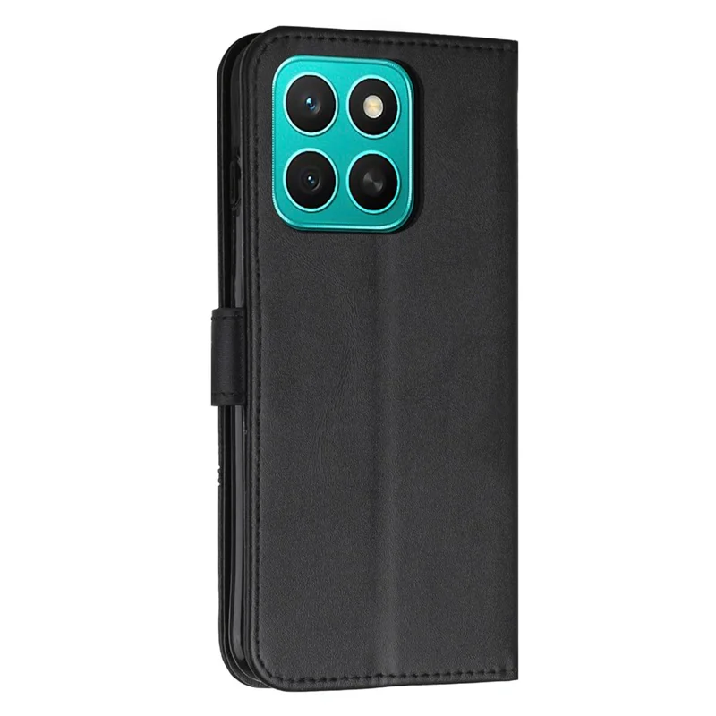 Capa de Couro For Honor X8c 4G com Suporte Proteção para Celular - Preto