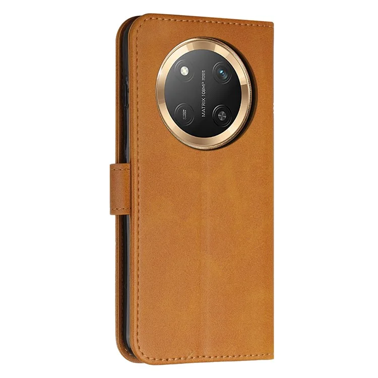 For Honor X9c 5G  /  X60 Pro 5G Case Leather Stand Protective Phone Cover - Yellow