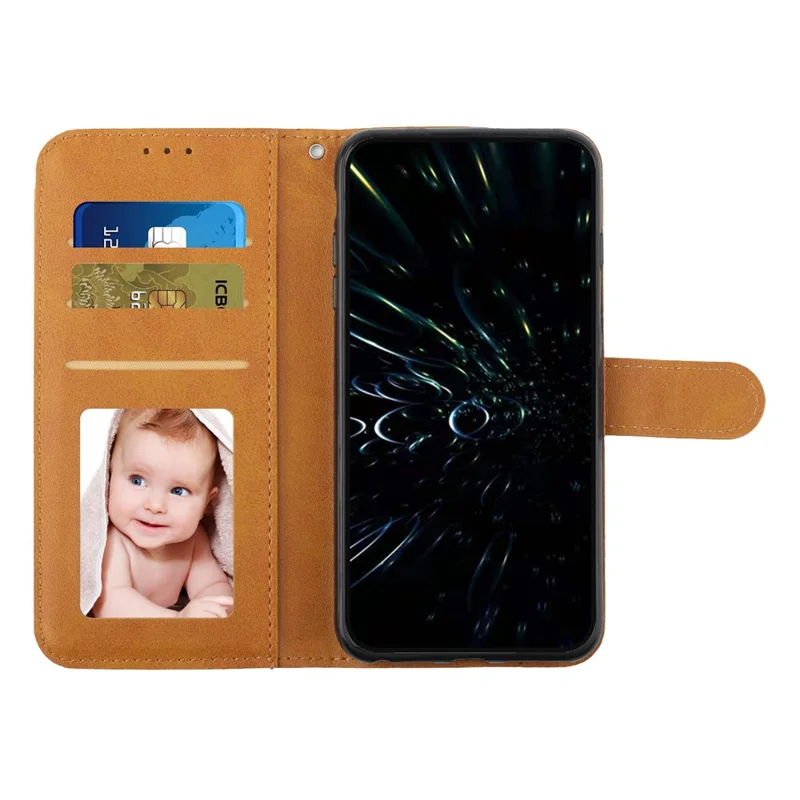 For vivo Y29s 5G  /  Y04 4G Case Leather Stand Protective Phone Cover - Yellow