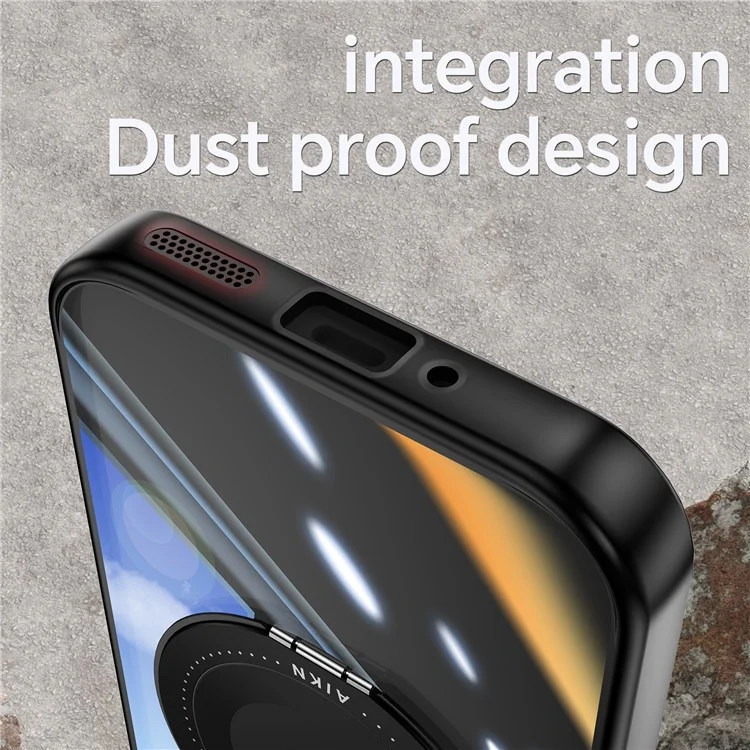 For Google Pixel 9 Pro XL Magnetic Case PC + TPU Phone Cover with Rotating Metal Kickstand, Lens Protector - Black