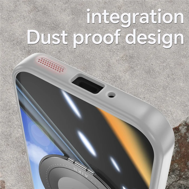 For Google Pixel 9 Magnetic Case PC + TPU Phone Cover with Rotating Metal Kickstand, Lens Protector - Titanium Grey