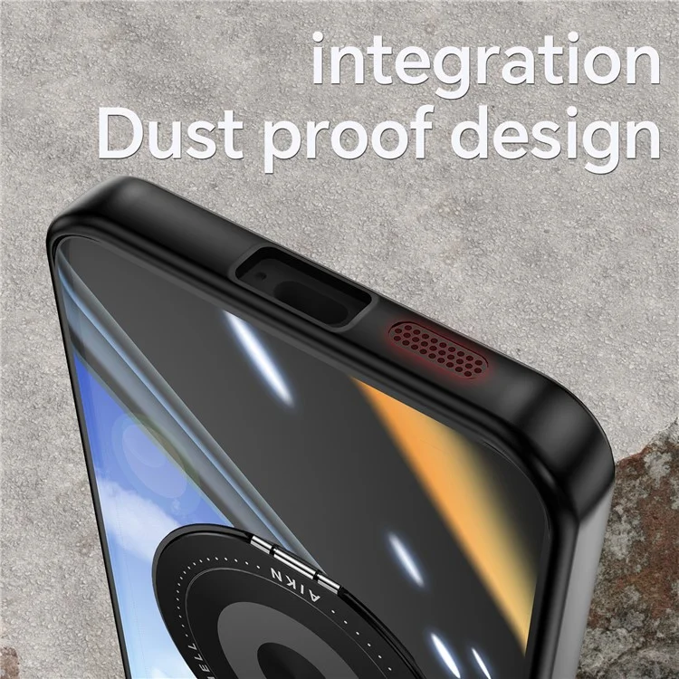 Pour Samsung Galaxy S25 Étui Magnétique PC + TPU avec Support Métallique Rotatif, Protection d'Objectif - Noir