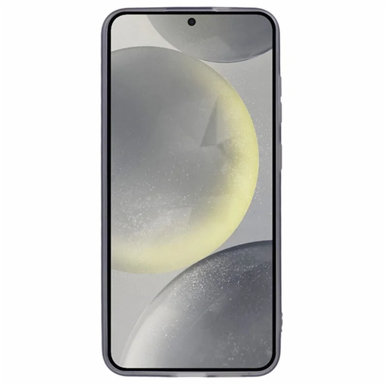WANLONFENG DKSM2 Serie Handyhülle für Samsung Galaxy S25 TPU Klare Schutzhülle mit 2 Displayschutzfolien / Elektrolytisch beschichteter Kamerarahmen - Transparent Schwarz