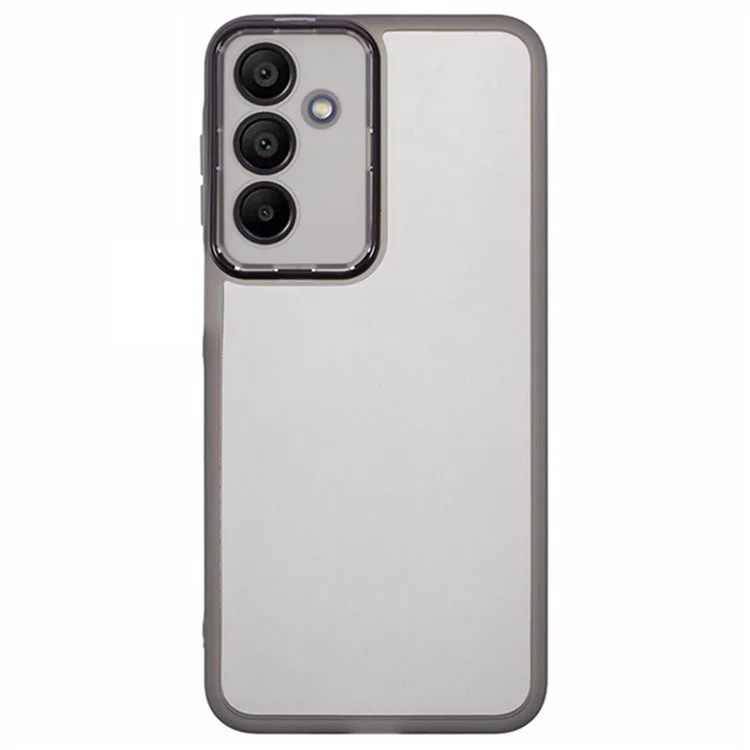 WANLONFENG DKSM2 Series For Samsung Galaxy A16 5G / 4G Case TPU Clear Phone Cover with 2Pcs Screen Film / Electroplated Lens Frame - Transparent Black