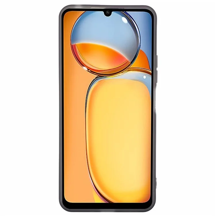 WANLONFENG DKSM2 Serie Handyhülle für Xiaomi Redmi 13C 4G TPU Transparente Schutzhülle mit 2 Displayschutzfolien / Elektrolytisch beschichteter Kamerarahmen - Transparent Schwarz