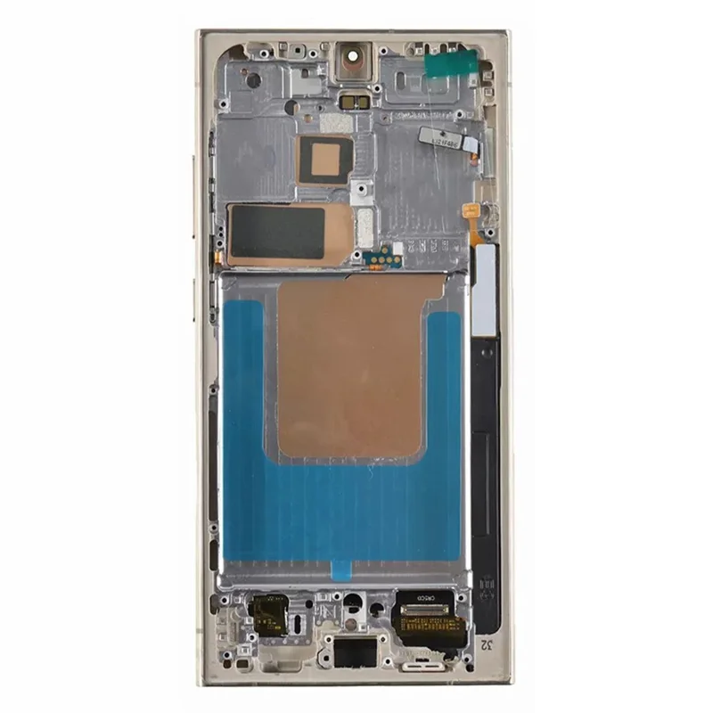 For Samsung Galaxy S24 Ultra S928B (EU Version) OEM Grade S AMOLED Screen and Digitizer Assembly + Frame (Without Logo) - Gold
