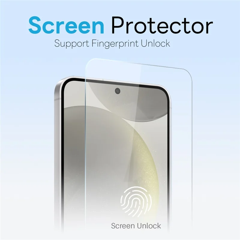 NORTHJO For Samsung Galaxy S24 Case PC + TPU Phone Cover Set with Front Screen Protector + Lens Film - Transparent