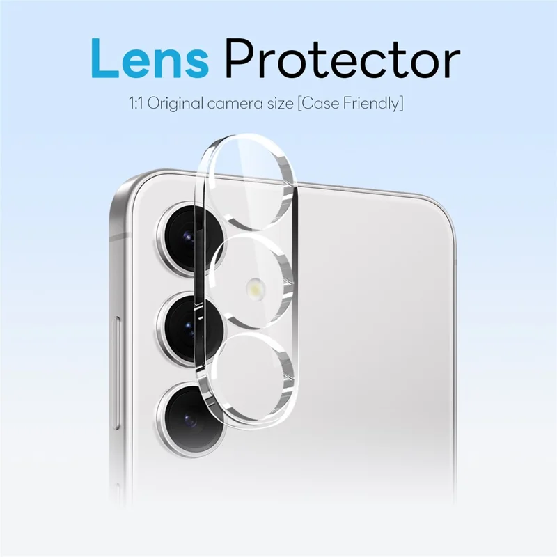 NORTHJO For Samsung Galaxy S25+ Case PC + TPU Phone Cover Set with Front Screen Protector + Lens Film - Transparent