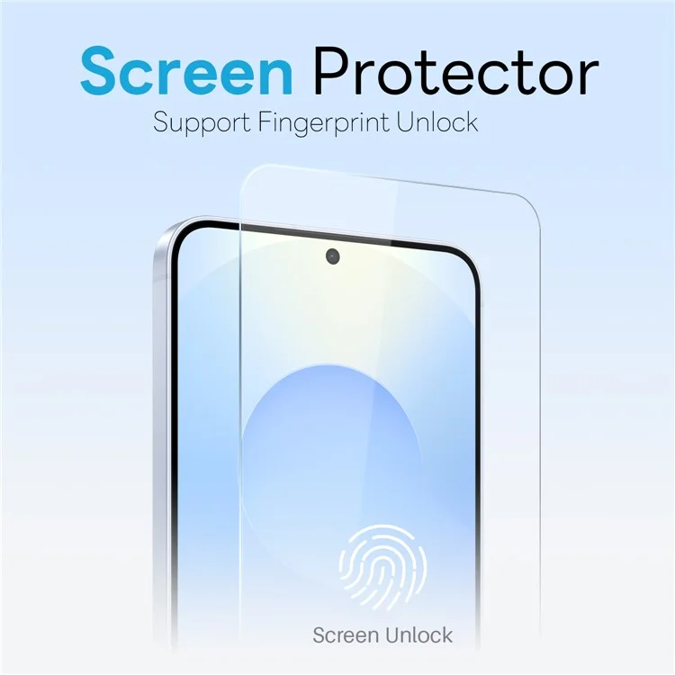 NORTHJO pour Samsung Galaxy S25 Étui Magnétique PC + TPU avec Film de Verre Trempé (Compatible Déverrouillage par Empreinte) - Transparent