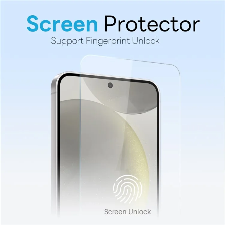 NORTHJO pour Samsung Galaxy S24+ Étui Magnétique PC + TPU avec Protecteur d'Écran Avant + Film de Lentille - Transparent