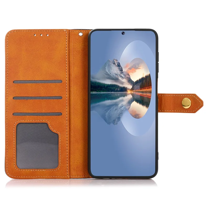 KHAZNEH Für Xiaomi Redmi Note 14 4G (164,84x78,15x8,16mm) Brieftasche Handyhülle Ständer Leder Flip Cover - Roségold