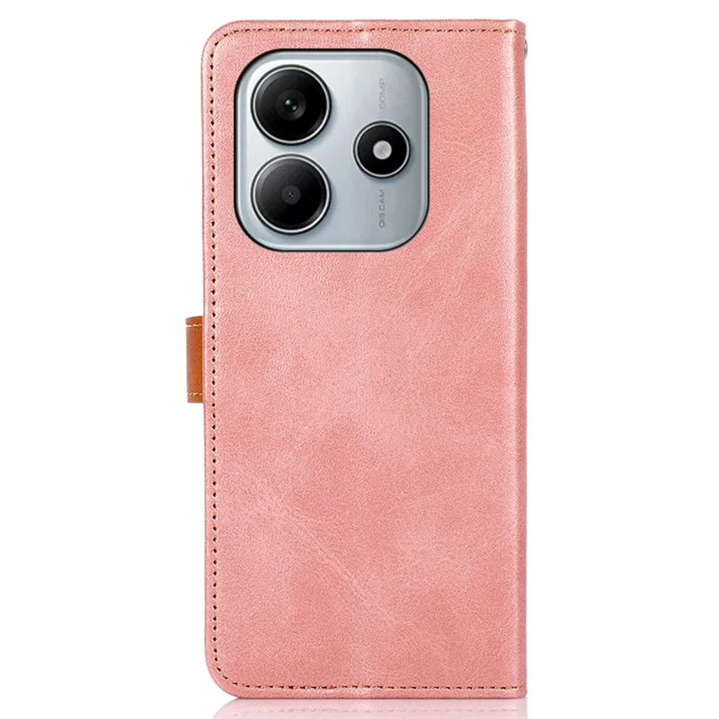 KHAZNEH Für Xiaomi Redmi Note 14 4G (164,84x78,15x8,16mm) Brieftasche Handyhülle Ständer Leder Flip Cover - Roségold