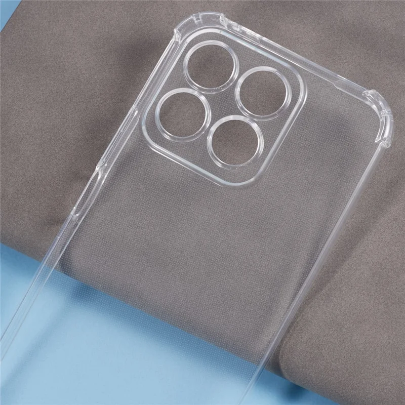 For Honor X8c 4G Case Reinforced Corner TPU Clear Phone Cover with Lanyard