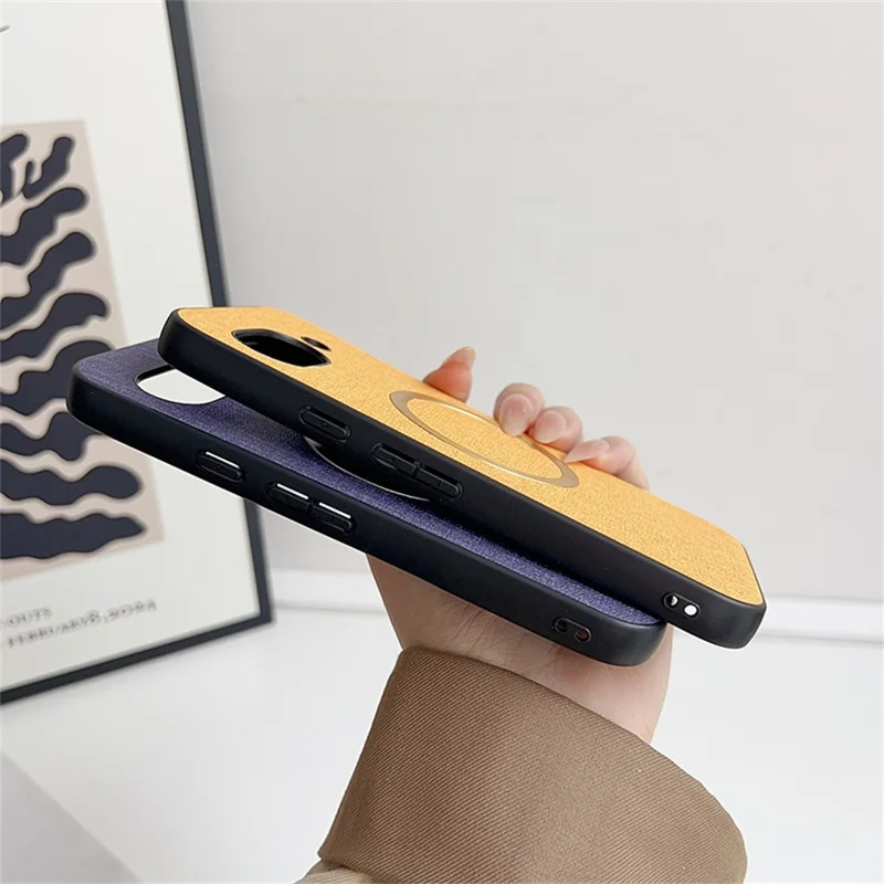 For Google Pixel 9a Magnetic Case Drop-Proof TPU + Cloth Back Phone Cover - Green