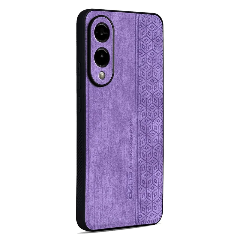 AZNS For Samsung Galaxy S25 Edge Case Protective PU Leather Covered TPU Phone Shell - Purple