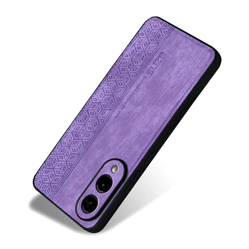 AZNS For Samsung Galaxy S25 Edge Case Protective PU Leather Covered TPU Phone Shell - Purple